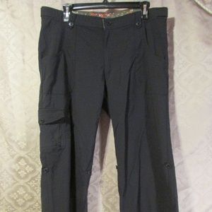 Black Cargo Convertible Pants Sz 10